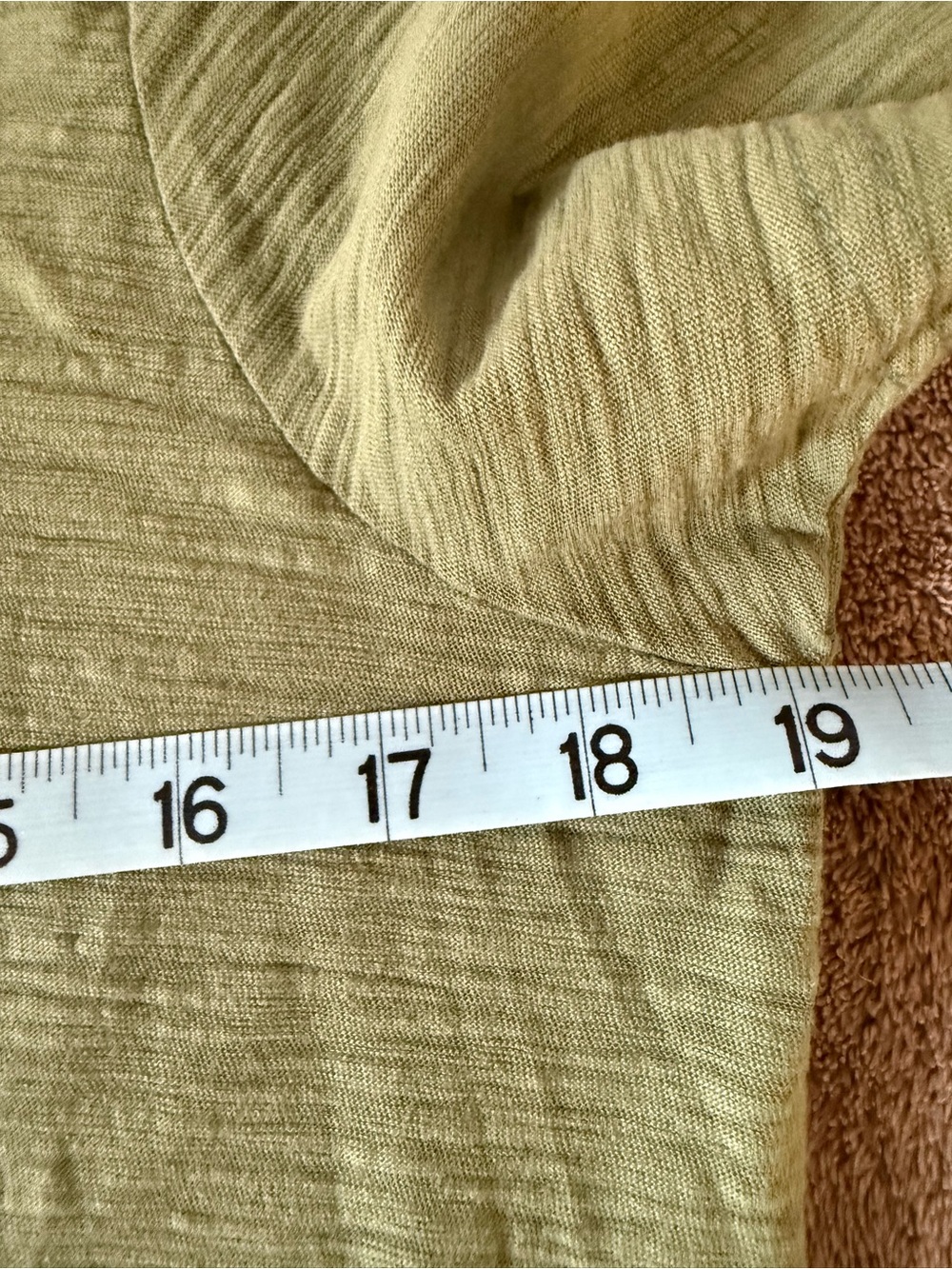 Pilcro The Bennie Slim Crewneck Tee Anthropologie Olive Green Cotton Slub S - Picture 14 of 15